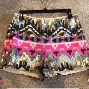 Sequin shorts